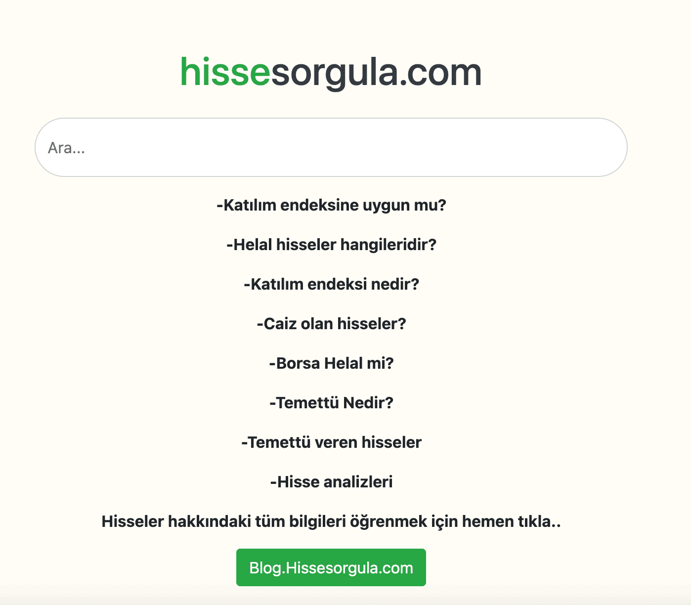 Hisse Sorgula